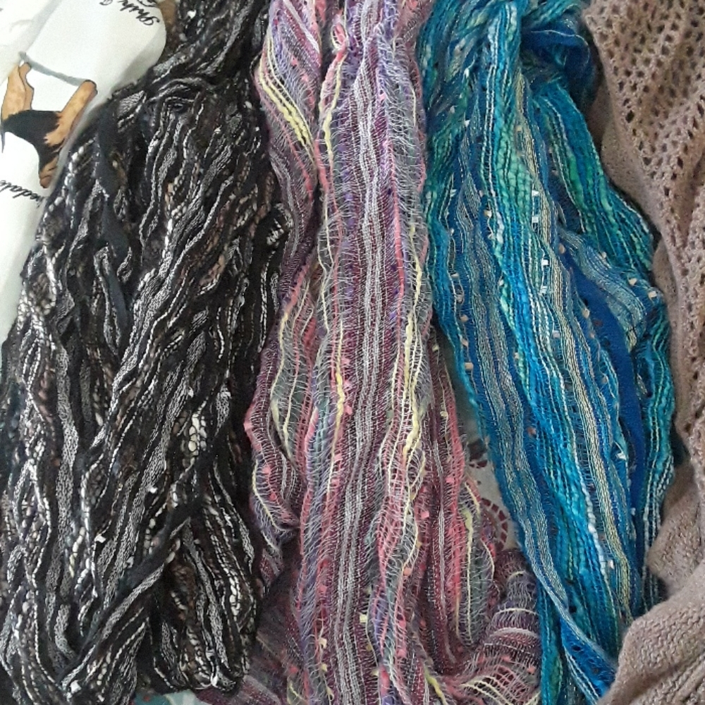 Neck Scarf Bundle 5 scarves various colors